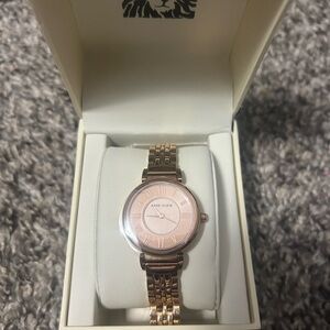 Anne Klein Pink and Gold Bracelet Watch